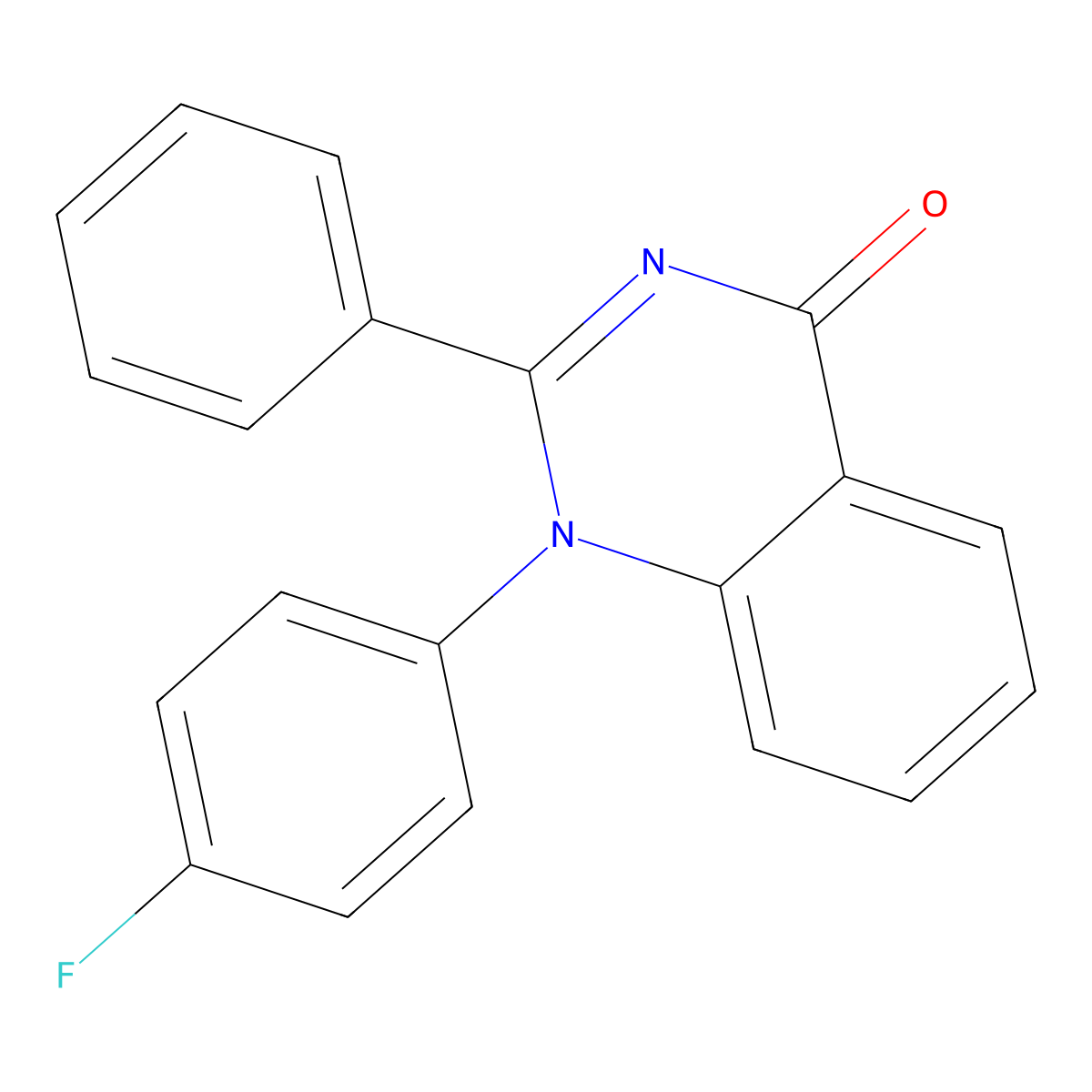 1-(4-Fluorophenyl)-2-phenylquinazolin-4(1H)-one molecular structure, CAS 1098-24-4