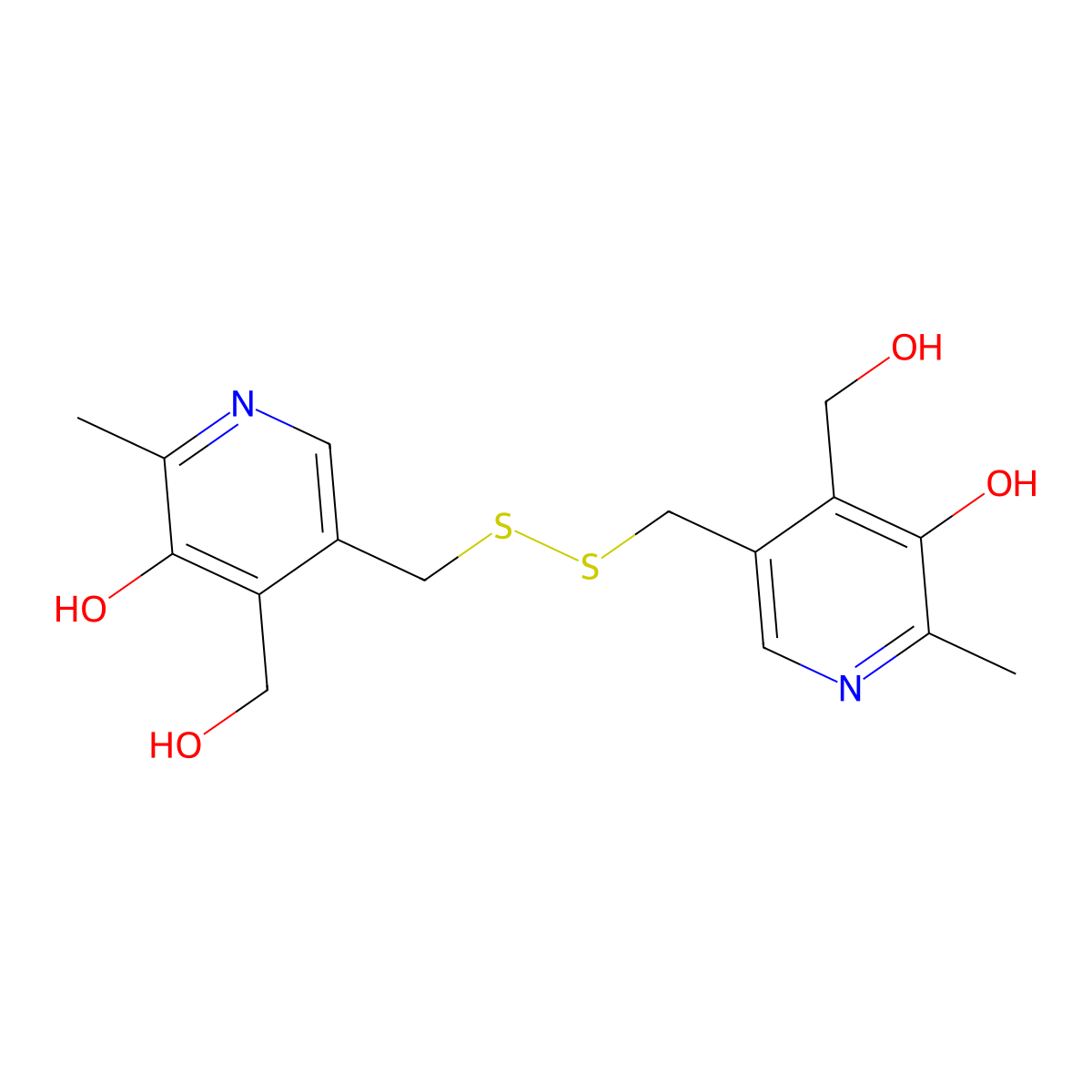 Pyritinol molecular structure, CAS 1098-97-1