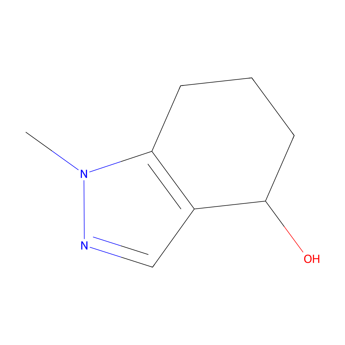 1-methyl-4,5,6,7-tetrahydro-1H-indazol-4-ol molecular structure, CAS 109801-13-0