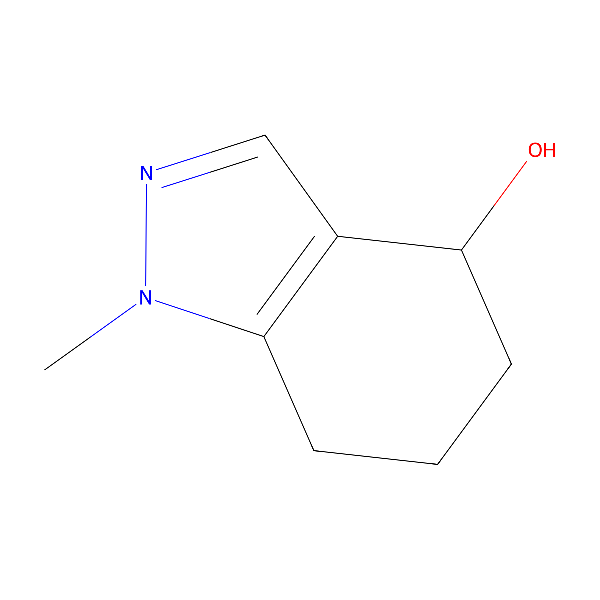 1-methyl-4,5,6,7-tetrahydro-1H-indazol-4-ol molecular structure, CAS 109801-13-0