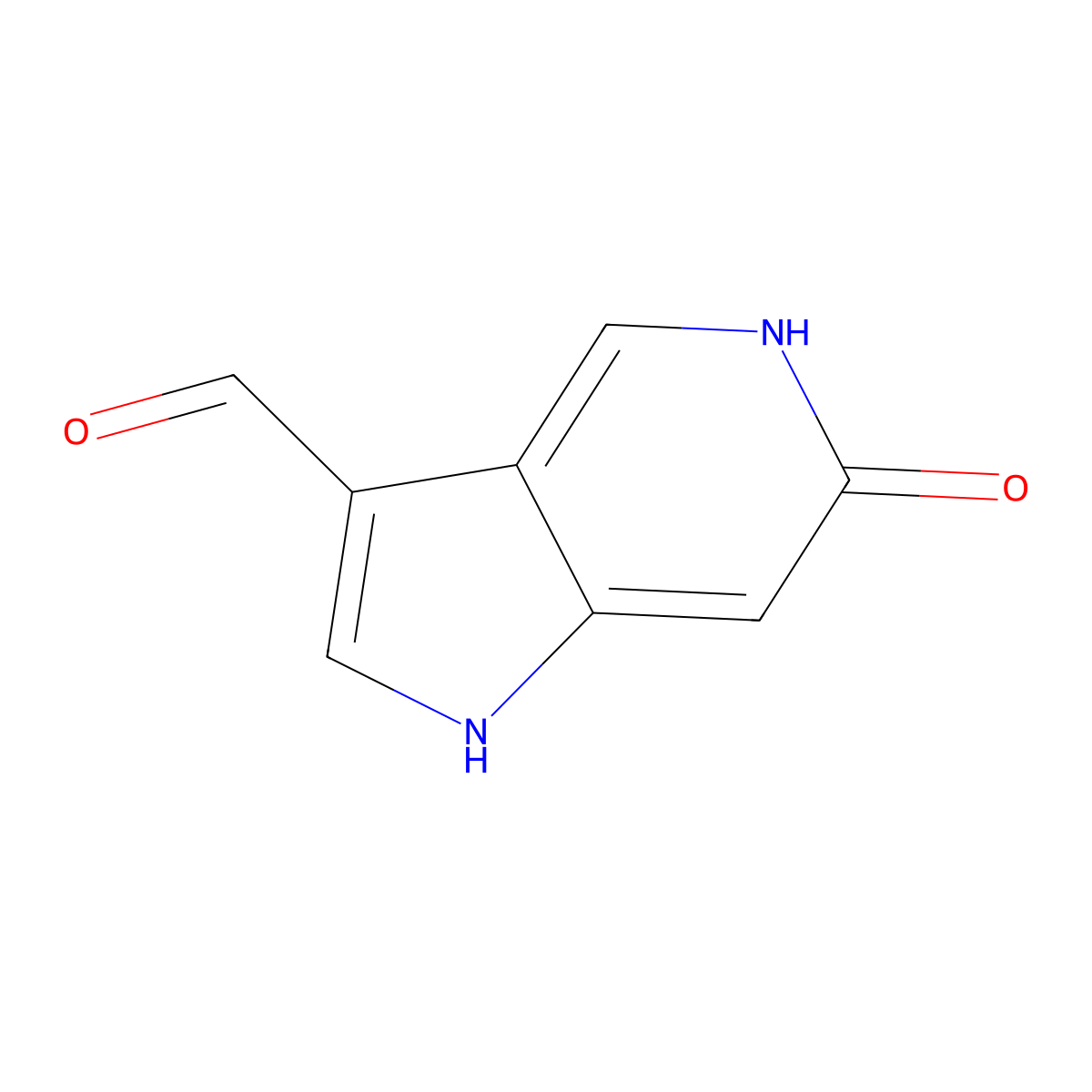6-Hydroxy-1H-pyrrolo[3,2-c]pyridine-3-carbaldehyde molecular structure, CAS 1098024-46-4