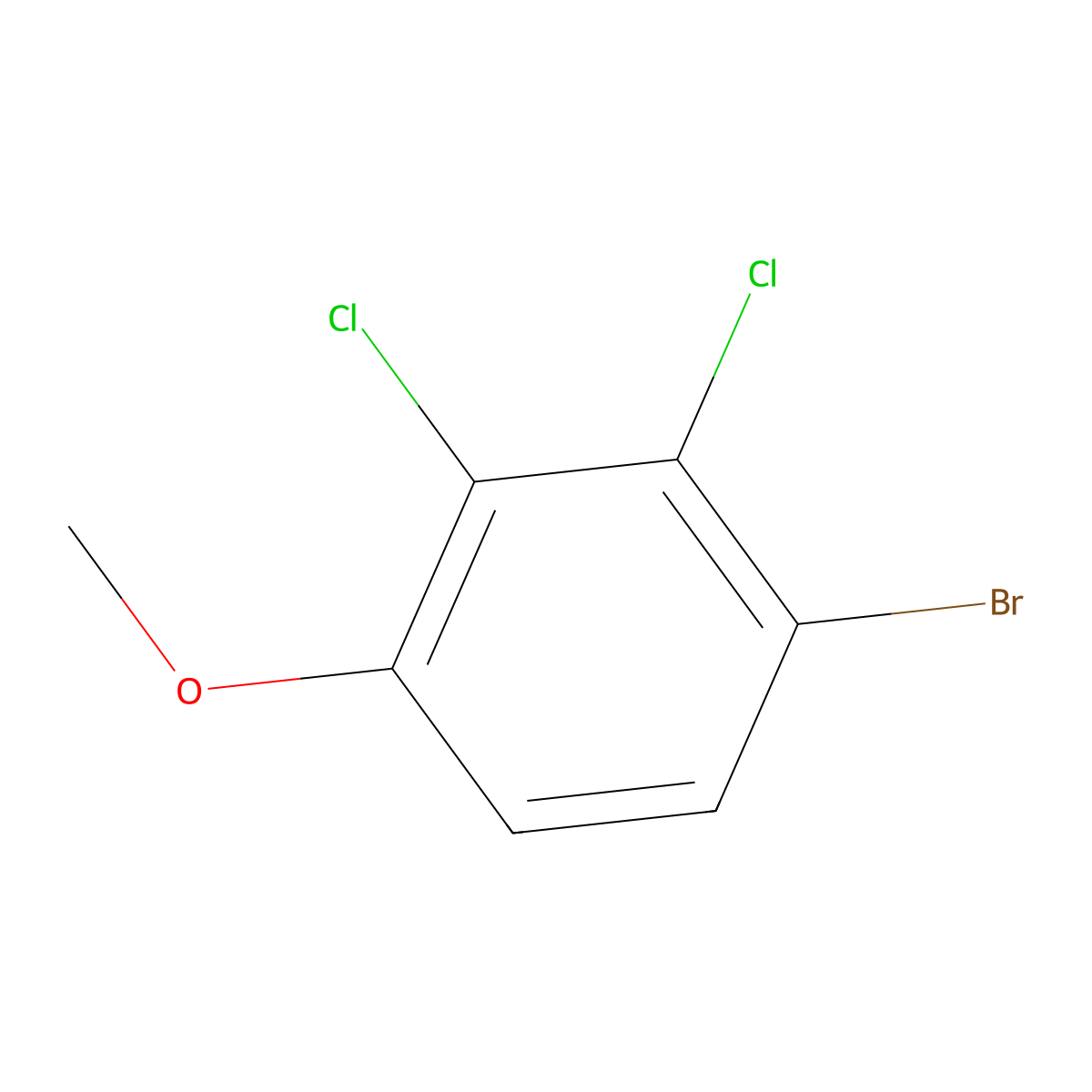 1-Bromo-2,3-dichloro-4-methoxybenzene molecular structure, CAS 109803-52-3