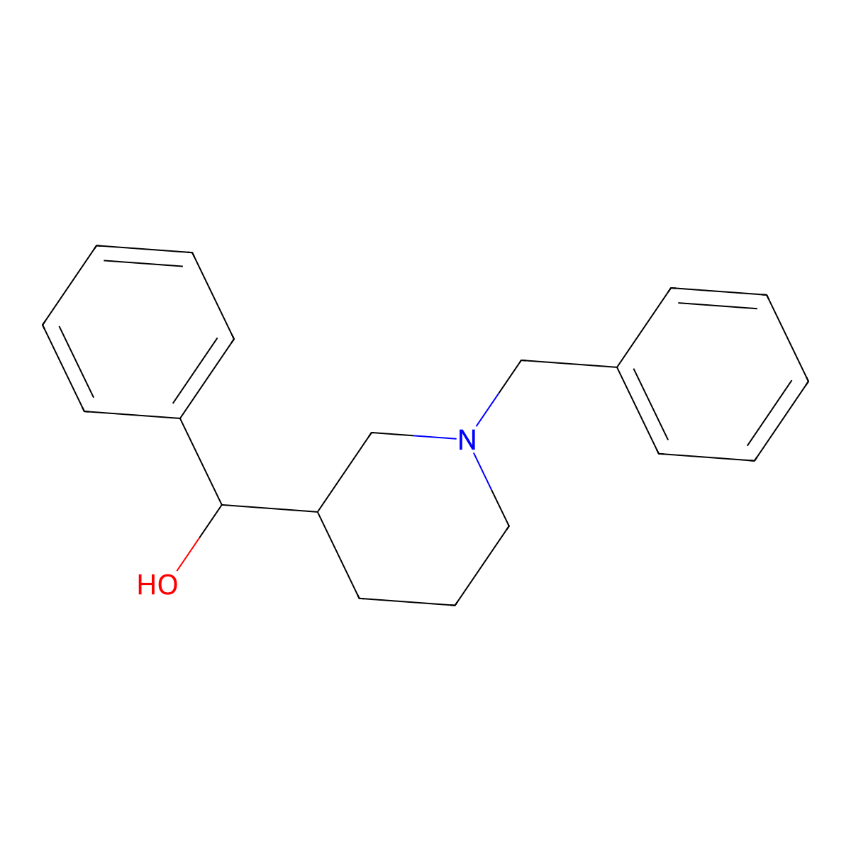 (1-Benzylpiperidin-3-YL)(phenyl)methanol molecular structure, CAS 109805-72-3