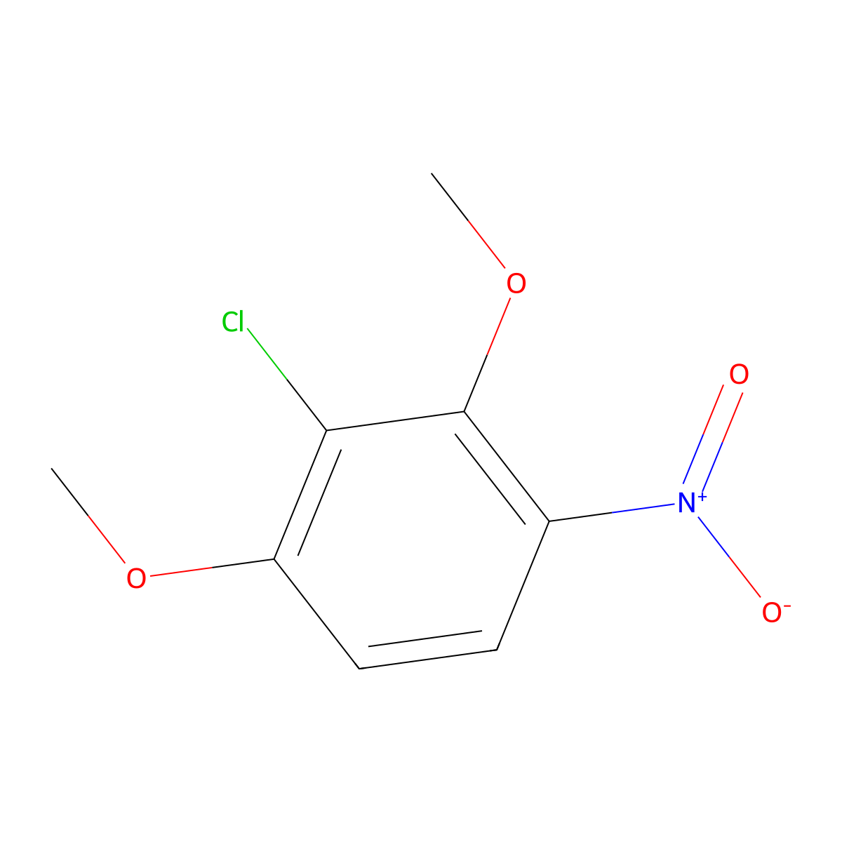 2-Chloro-1,3-dimethoxy-4-nitrobenzene molecular structure, CAS 1098067-51-6