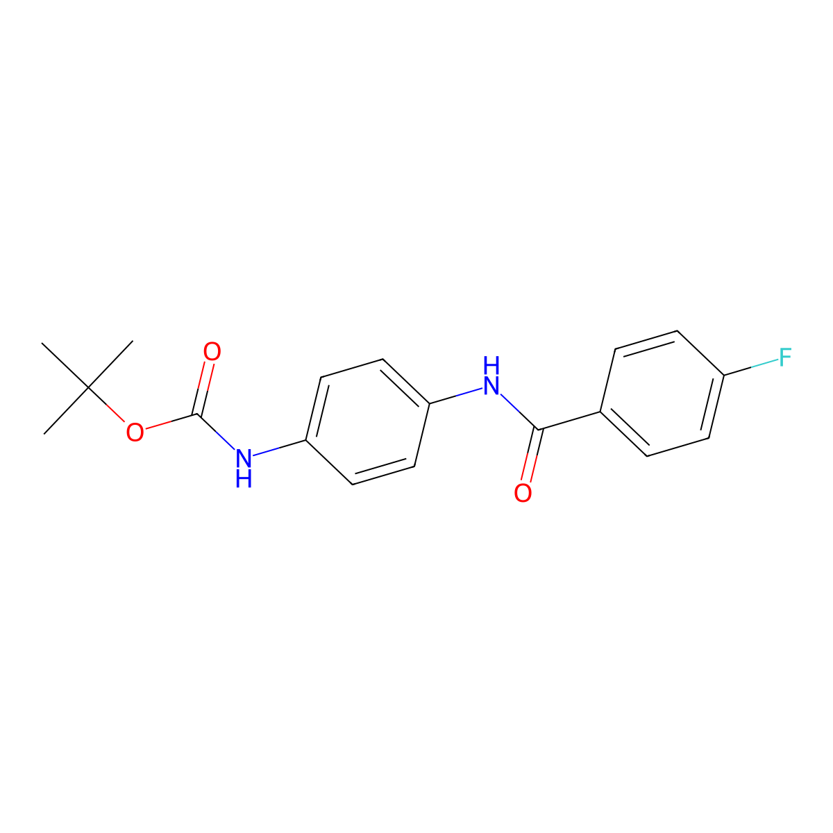 Tert-butyl (4-(4-fluorobenzamido)phenyl)carbamate molecular structure, CAS 1098067-77-6