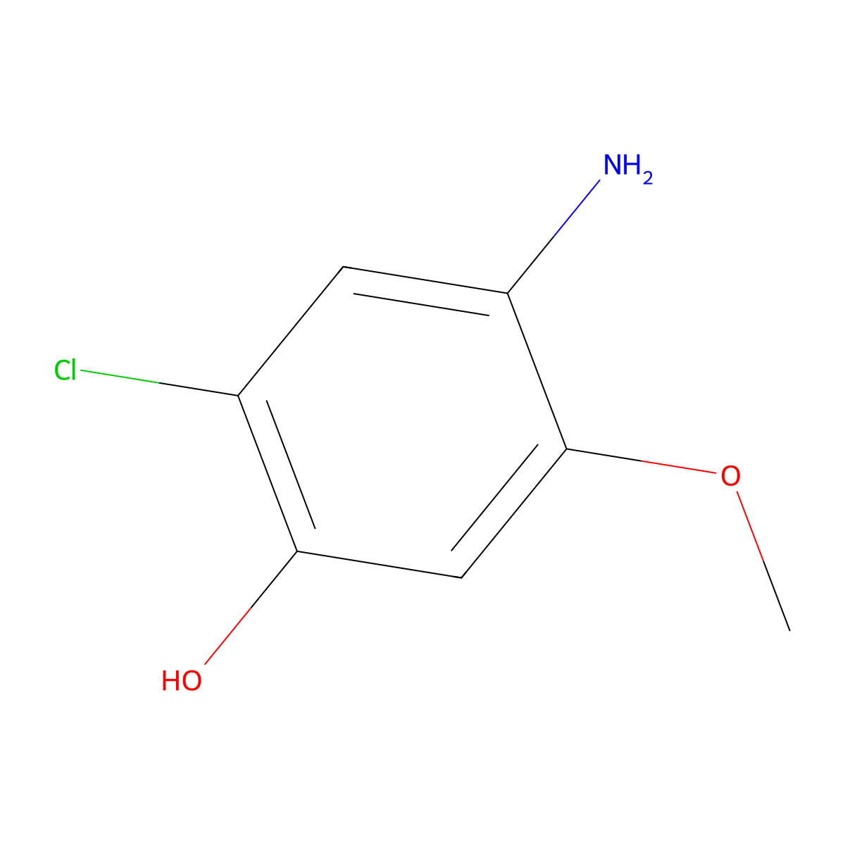 4-Amino-2-chloro-5-methoxyphenol molecular structure, CAS 1098068-20-2