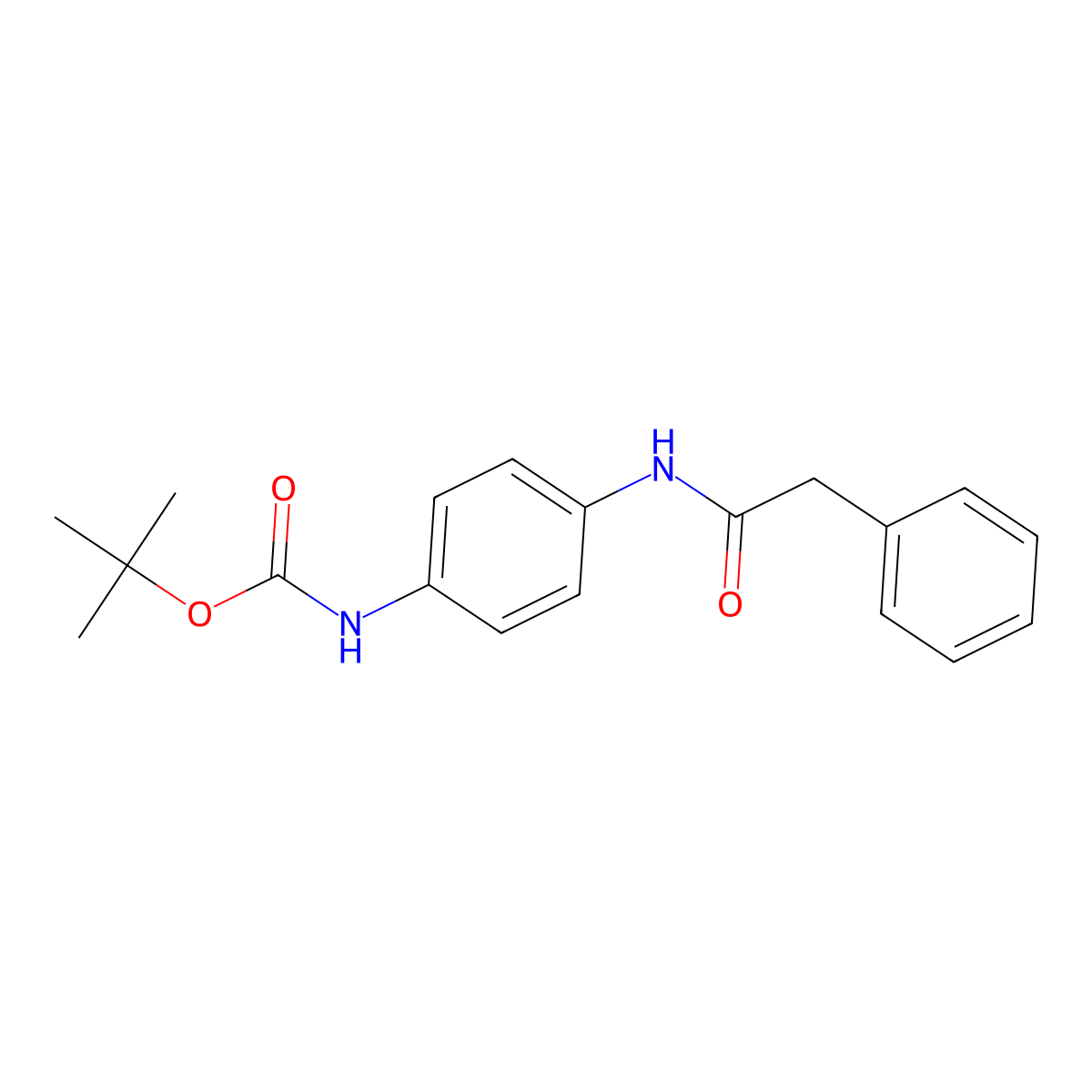 tert-butyl N-[4-[(2-phenylacetyl)amino]phenyl]carbamate molecular structure, CAS 1098068-40-6
