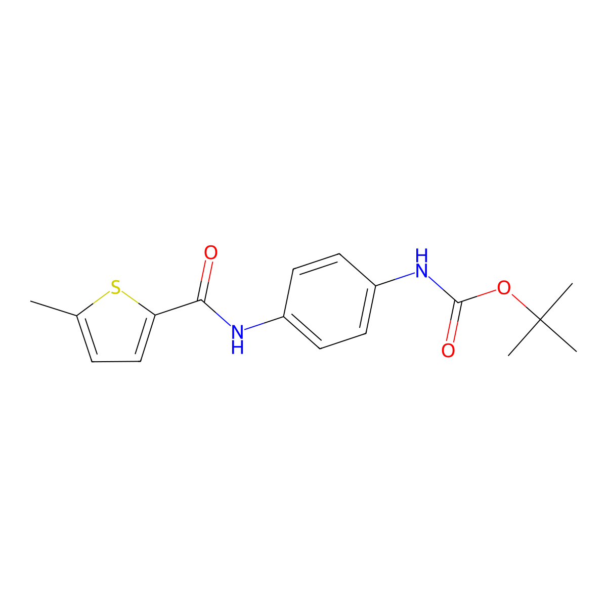 tert-butyl N-[4-[(5-methylthiophene-2-carbonyl)amino]phenyl]carbamate molecular structure, CAS 1098068-59-7