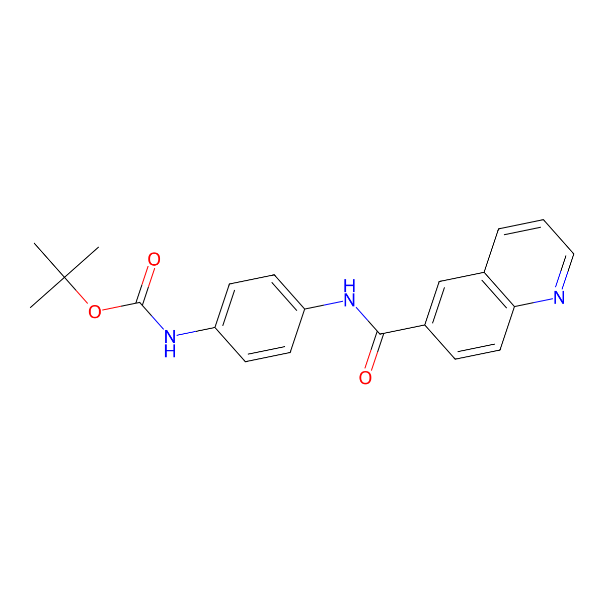 tert-butyl N-[4-(quinoline-6-carbonylamino)phenyl]carbamate molecular structure, CAS 1098069-11-4