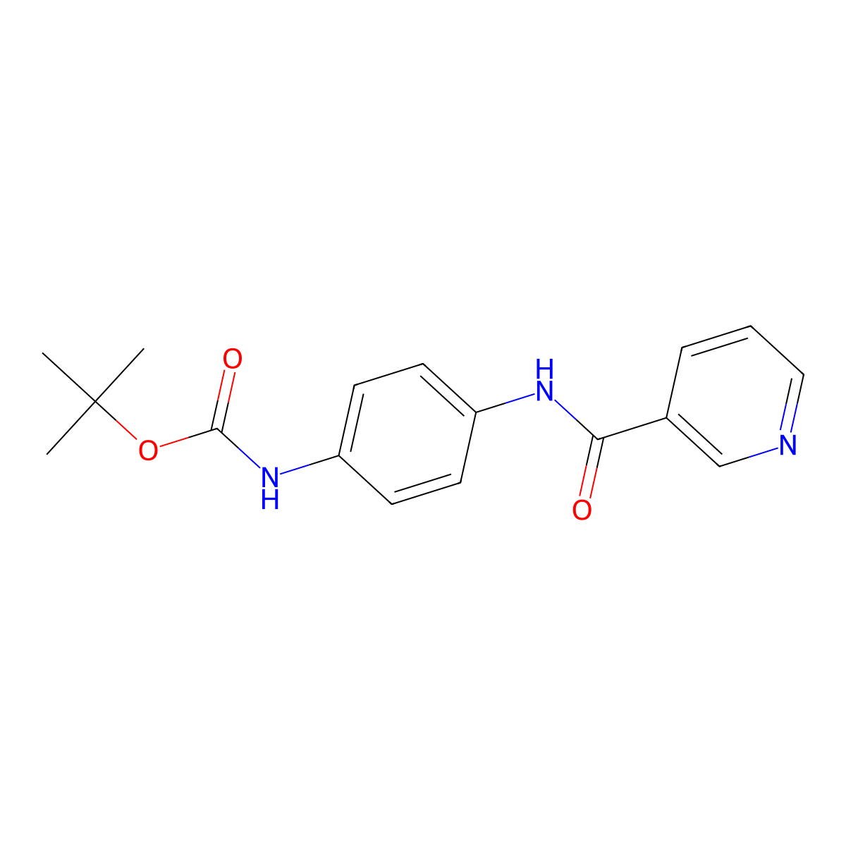 tert-butyl N-[4-(pyridine-3-carbonylamino)phenyl]carbamate molecular structure, CAS 1098069-56-7