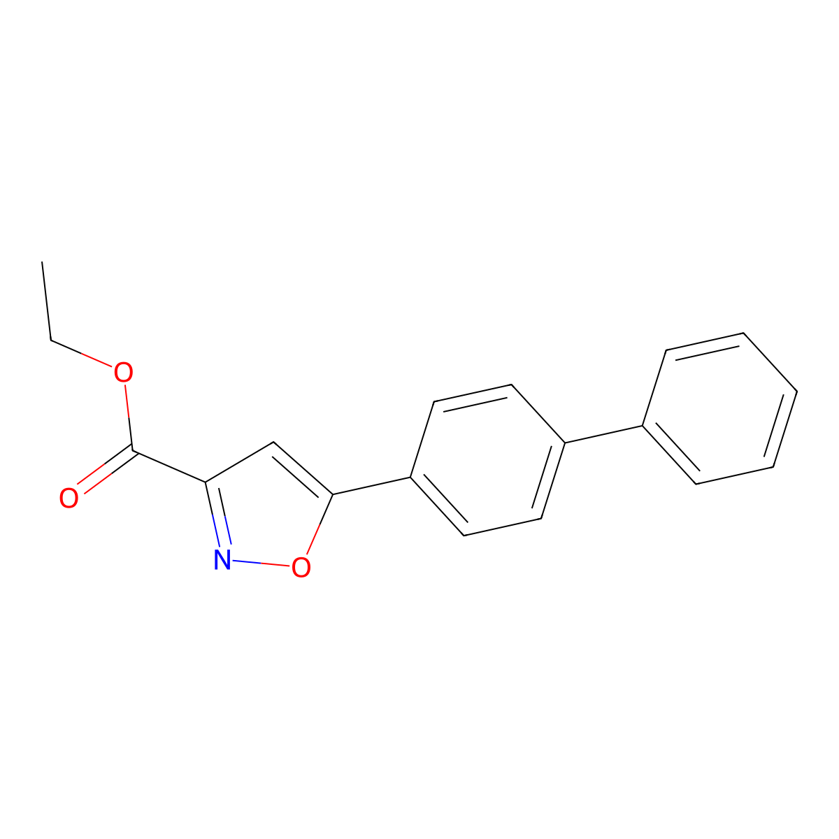 Ethyl 5-(4-Biphenylyl)isoxazole-3-carboxylate molecular structure, CAS 109807-20-7