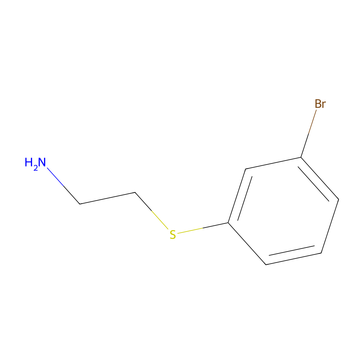 2-((3-Bromophenyl)thio)ethanamine molecular structure, CAS 1098070-03-1