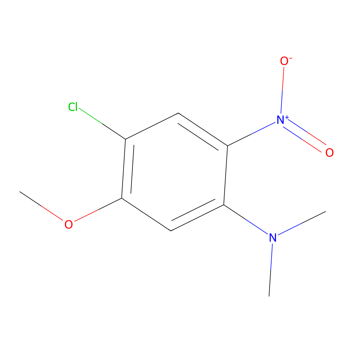 (4-Chloro-5-methoxy-2-nitro-phenyl)-dimethyl-amine molecular structure, CAS 1098070-85-9
