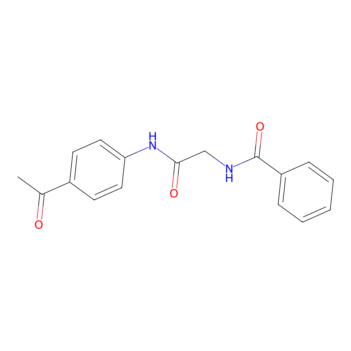 N-[2-(4-acetylanilino)-2-oxoethyl]benzenecarboxamide molecular structure, CAS 109809-55-4