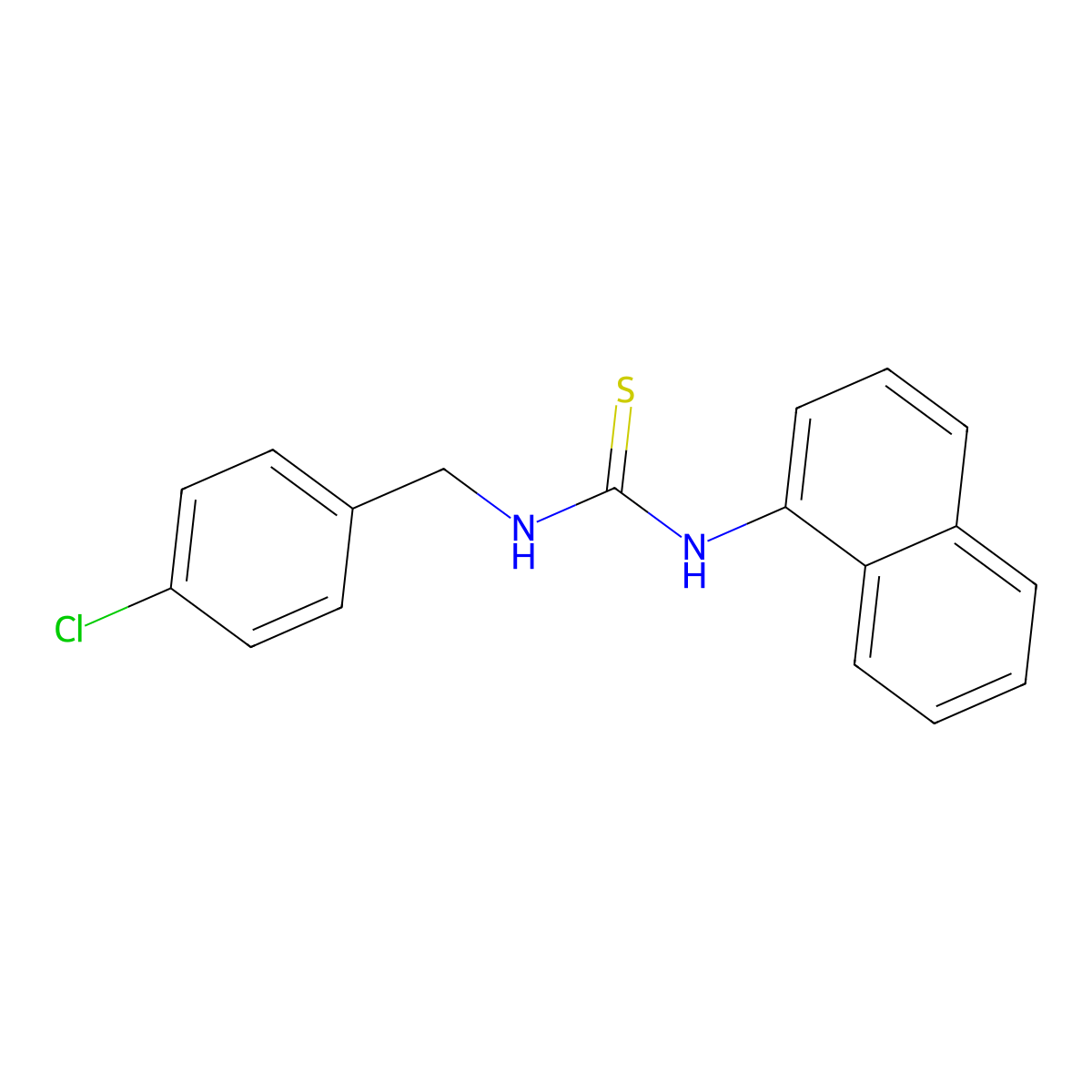 1-(4-Chlorobenzyl)-3-naphthalen-1-ylthiourea molecular structure, CAS 109810-57-3