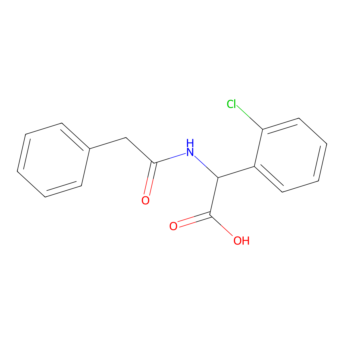 (R)-(2-Chloro-phenyl)-phenylacetylamino-acetic acid molecular structure, CAS 1098100-07-2