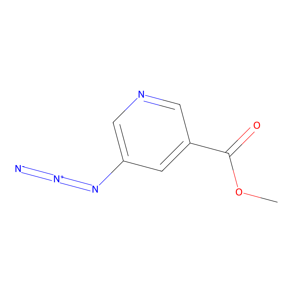 Methyl 5-azidopyridine-3-carboxylate molecular structure, CAS 1098102-81-8