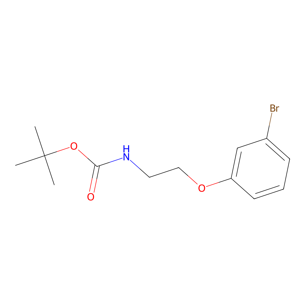 N-Boc-2-(3-bromophenoxy)ethylamine molecular structure, CAS 1098107-26-6