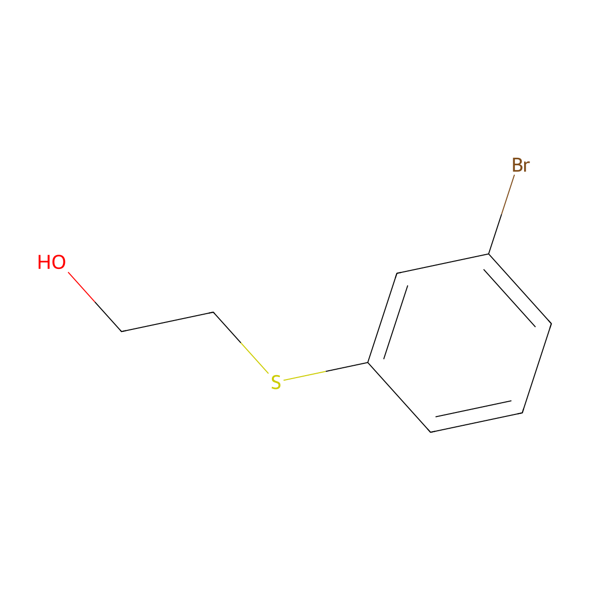 2-(3-Bromo-phenylsulfanyl)-ethanol molecular structure, CAS 1098108-96-3