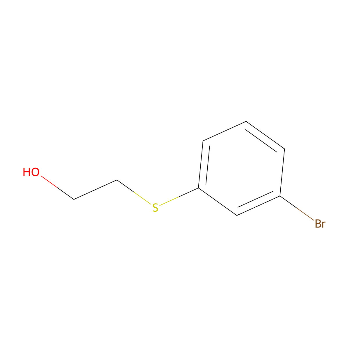 2-(3-Bromo-phenylsulfanyl)-ethanol molecular structure, CAS 1098108-96-3