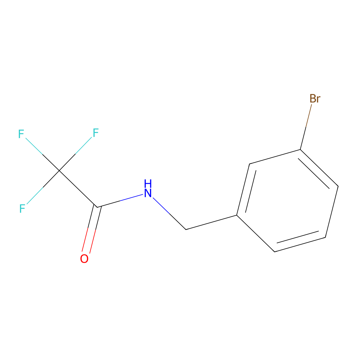 N-(3-bromobenzyl)-2,2,2-trifluoroacetamide molecular structure, CAS 1098109-13-7