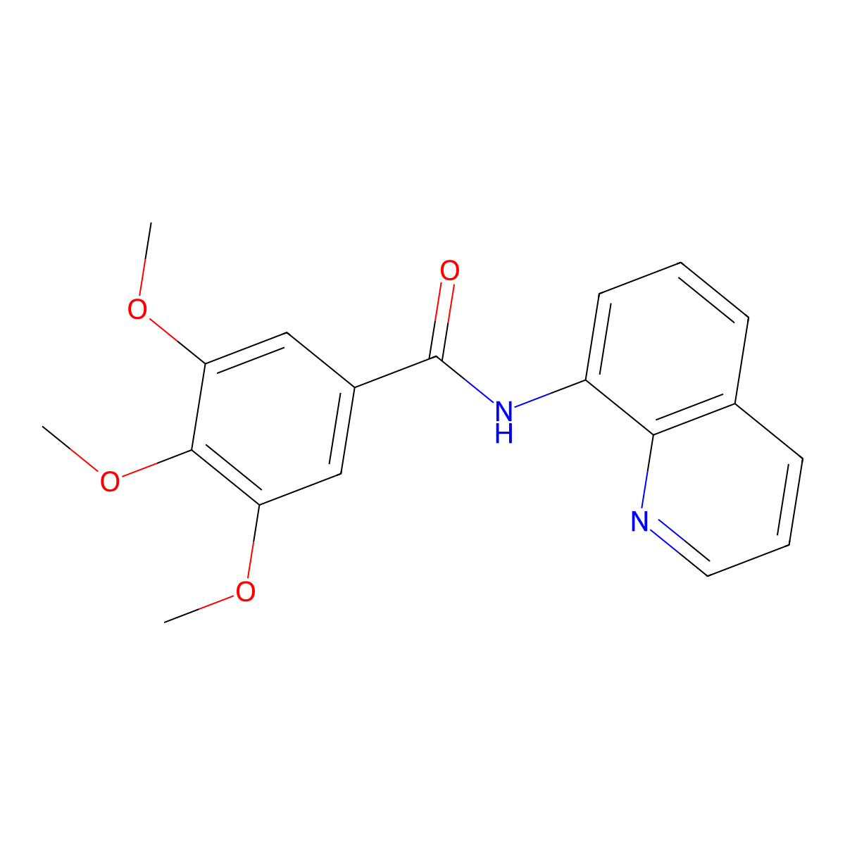 3,4,5-trimethoxy-N-quinolin-8-ylbenzamide molecular structure, CAS 109813-02-7