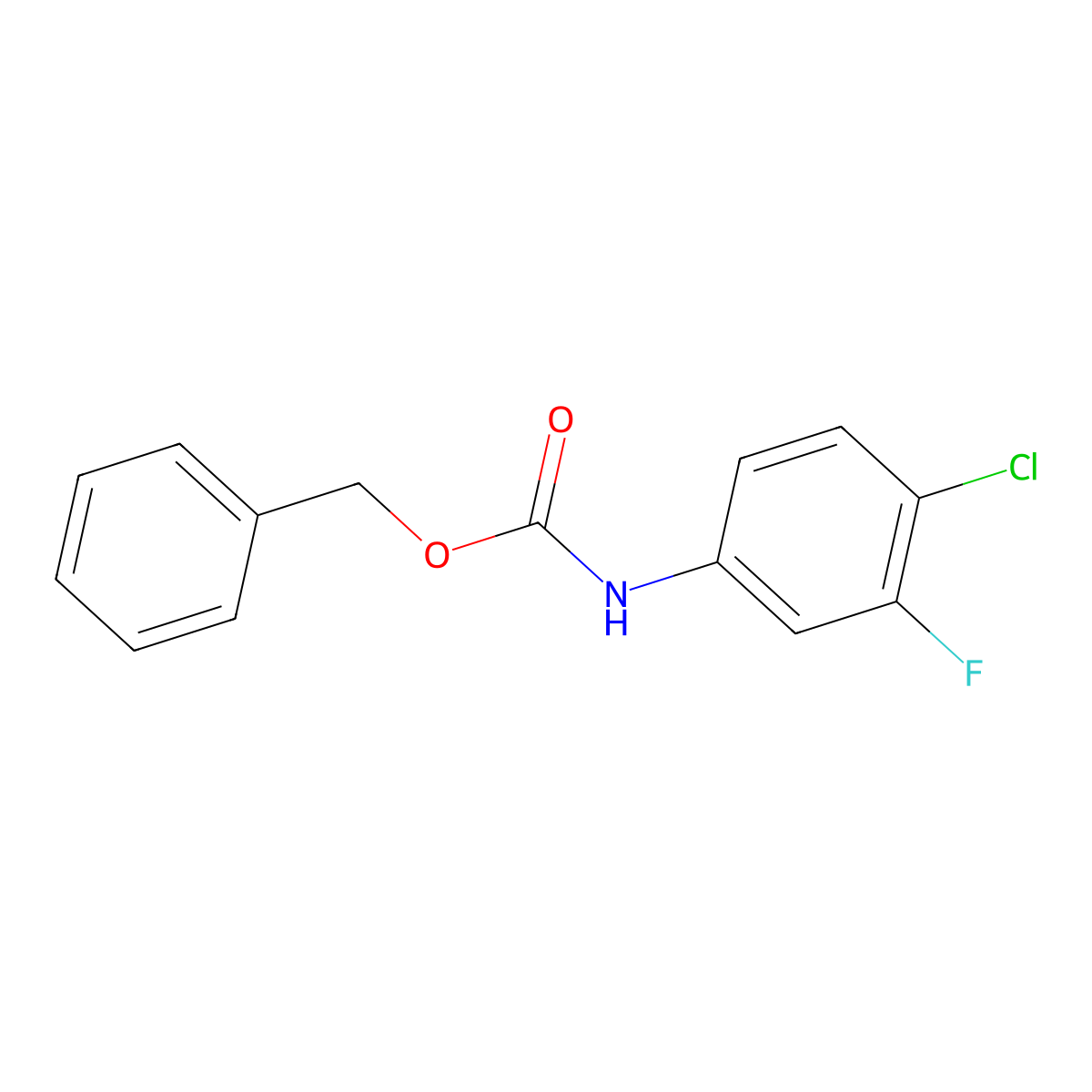 Benzyl N-(4-chloro-3-fluorophenyl)carbamate molecular structure, CAS 1098184-77-0