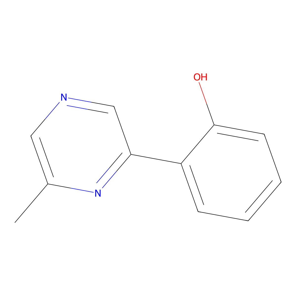 2-(6-Methyl-2-pyrazinyl)phenol molecular structure, CAS 1098194-52-5