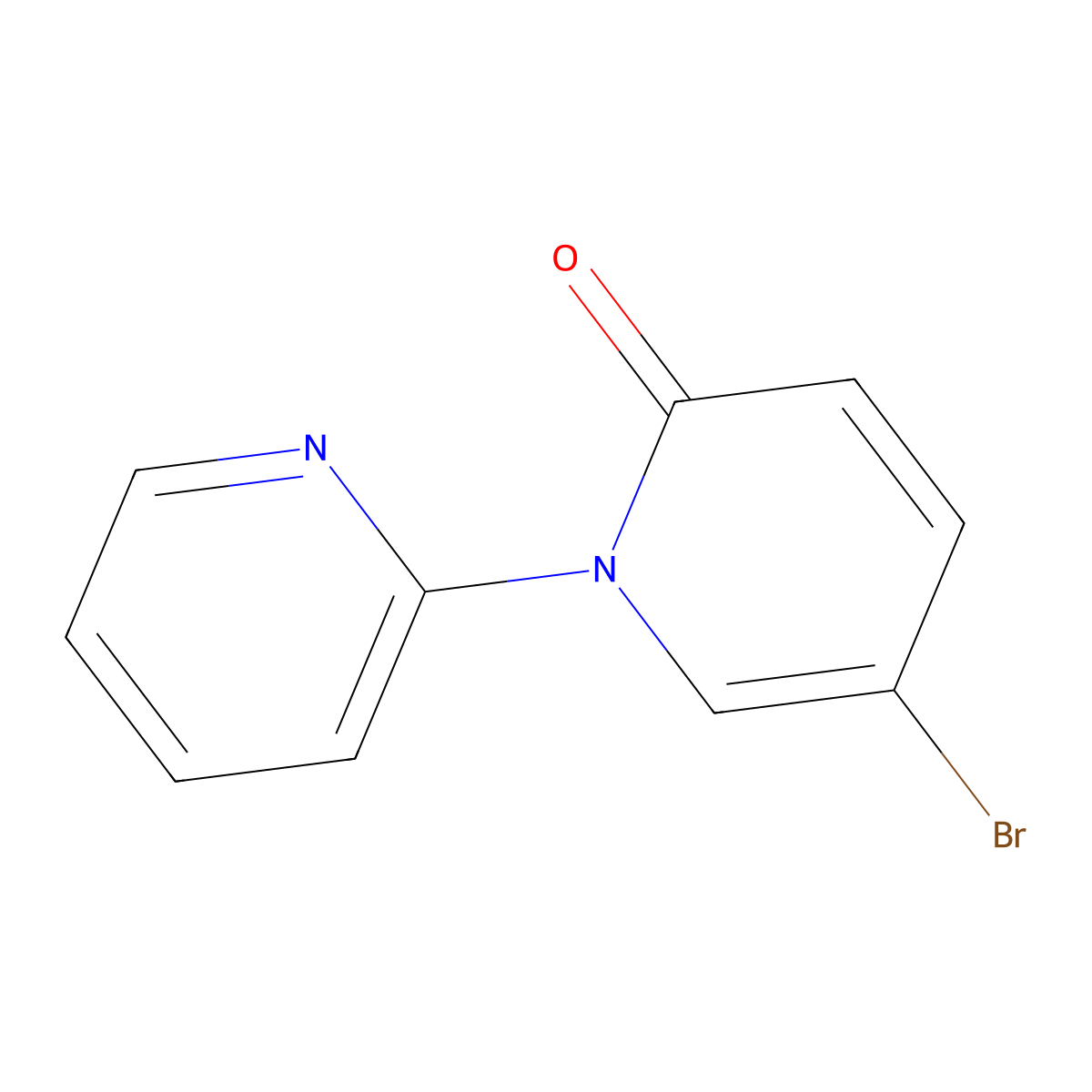 5-Bromo-1-(pyridin-2-yl)pyridin-2(1H)-one molecular structure, CAS 109822-11-9
