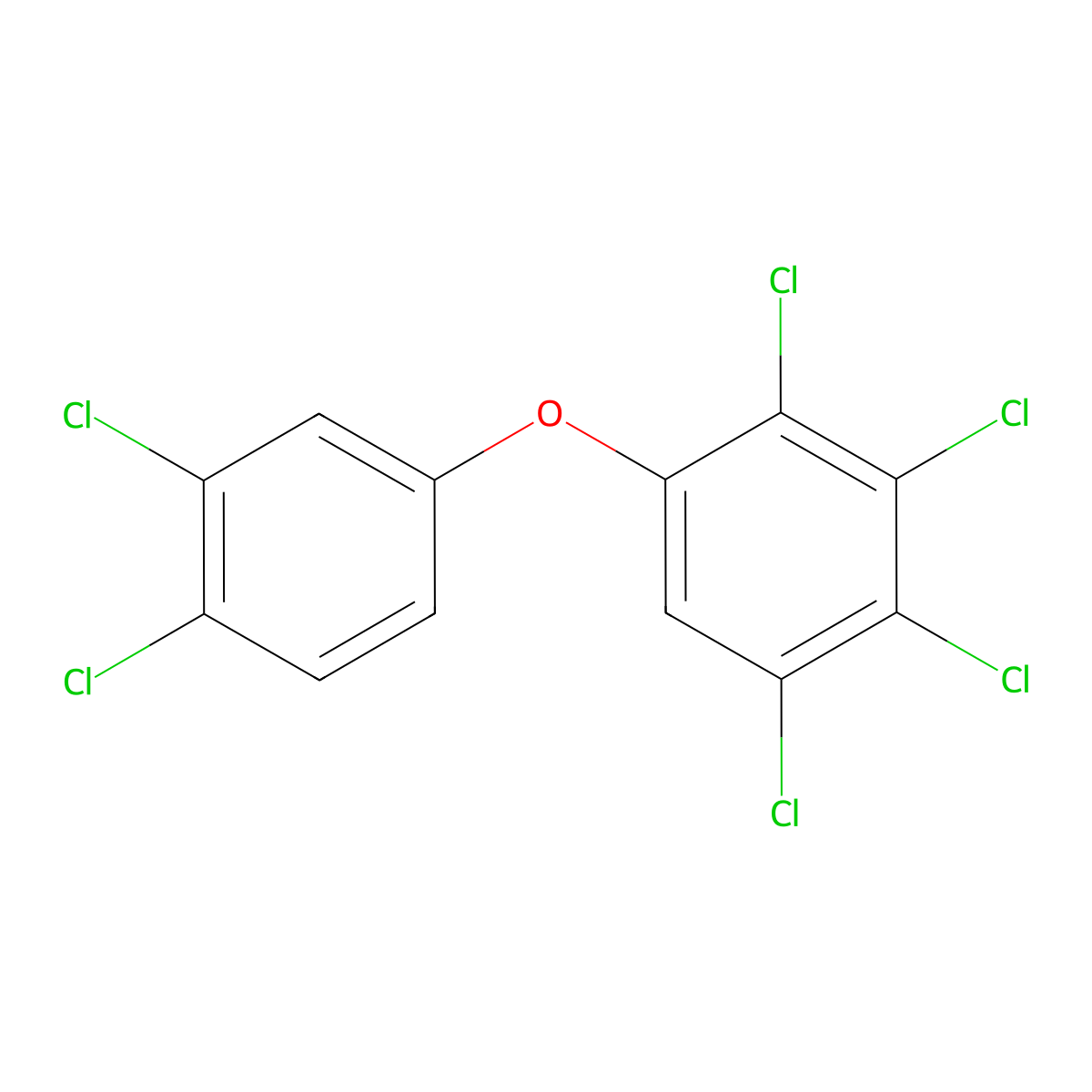 2,3,3',4,4',5-Hexachlorodiphenyl ether molecular structure, CAS 109828-22-0