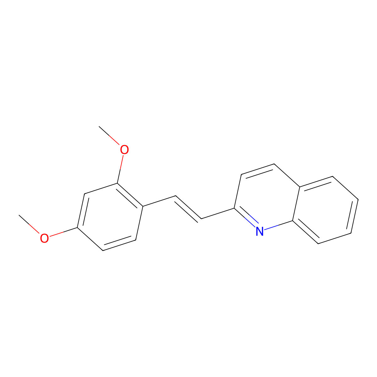Quinoline, 2-[2-(2,4-dimethoxyphenyl)ethenyl]- molecular structure, CAS 109830-77-5