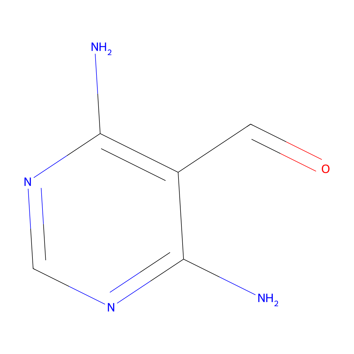 4,6-Diaminopyrimidine-5-carbaldehyde molecular structure, CAS 109831-68-7
