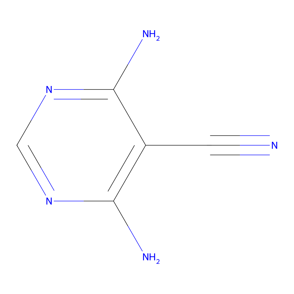 4,6-Diaminopyrimidine-5-carbonitrile molecular structure, CAS 109831-70-1