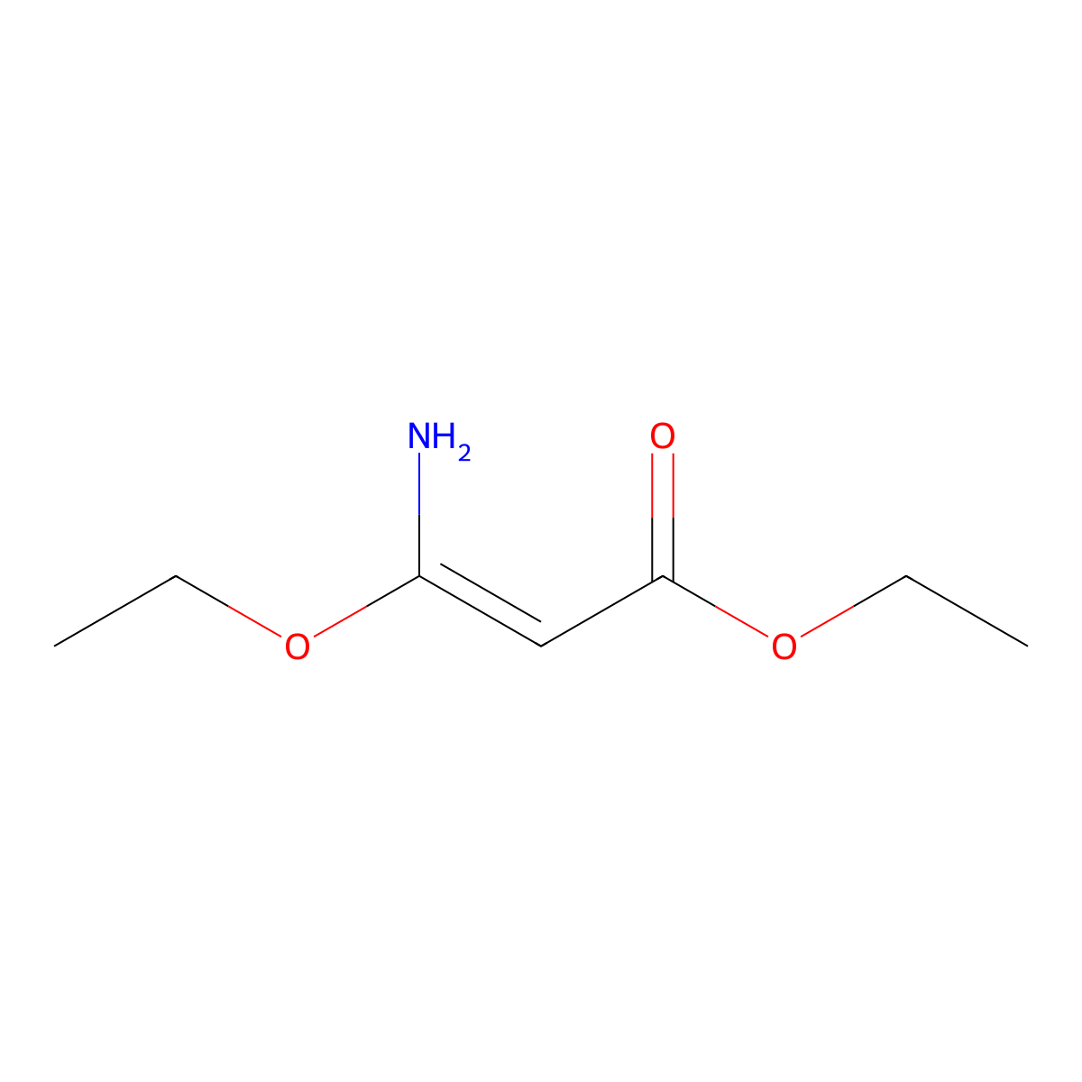 Ethyl (2E)-3-amino-3-ethoxy-2-propenoate molecular structure, CAS 109831-72-3
