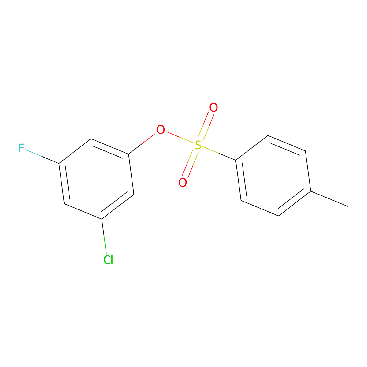 3-Chloro-5-fluorophenyl 4-methylbenzene-1-sulfonate molecular structure, CAS 1098336-65-2