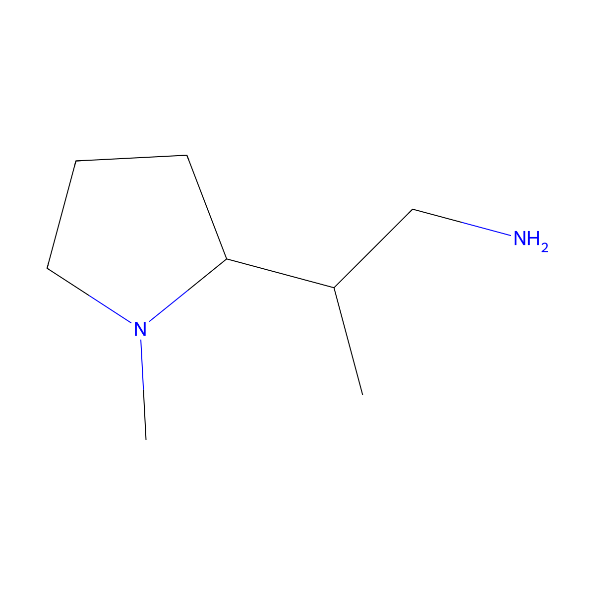 2-(1-Methylpyrrolidin-2-yl)propan-1-amine molecular structure, CAS 1098338-16-9