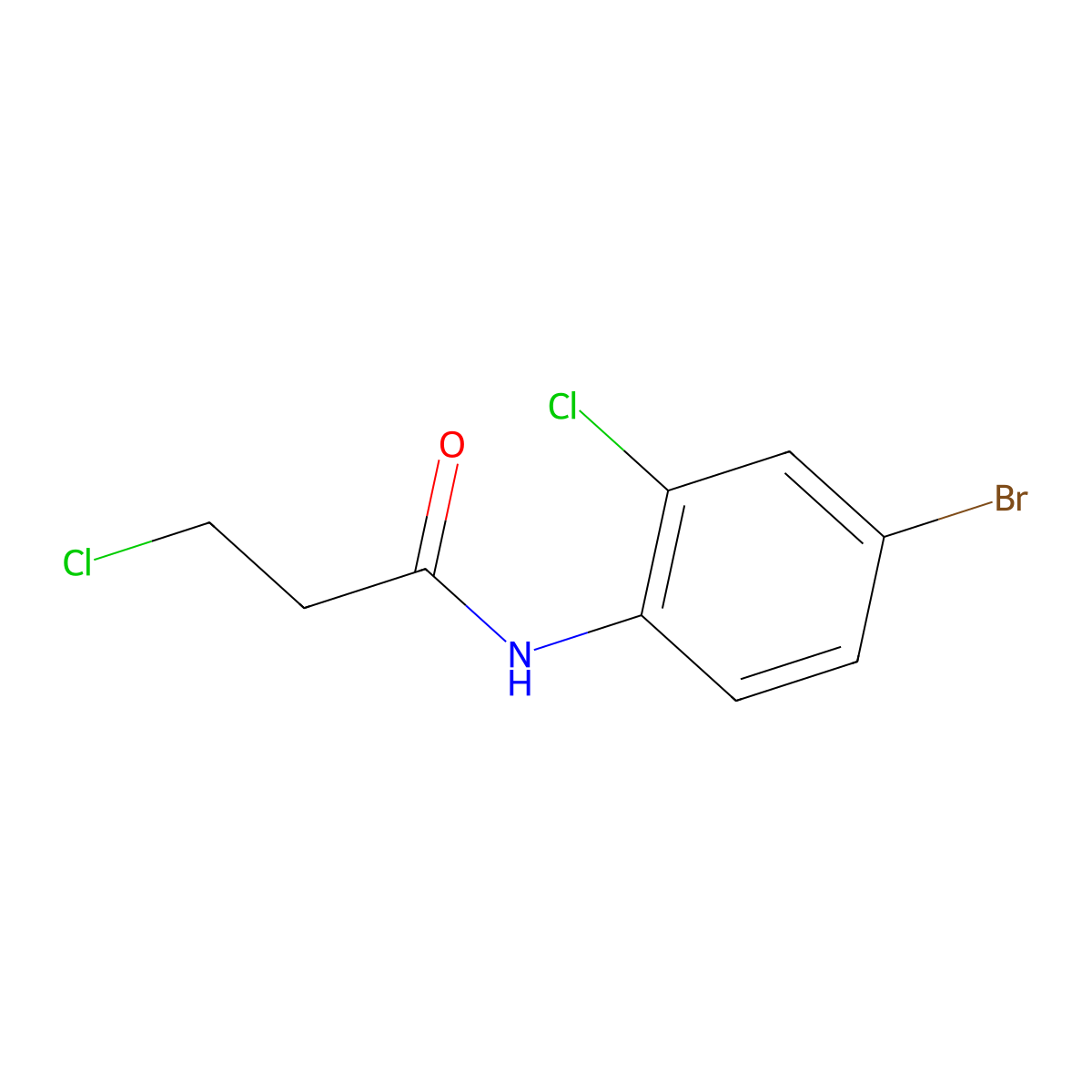 N-(4-bromo-2-chlorophenyl)-3-chloropropanamide molecular structure, CAS 1098343-13-5
