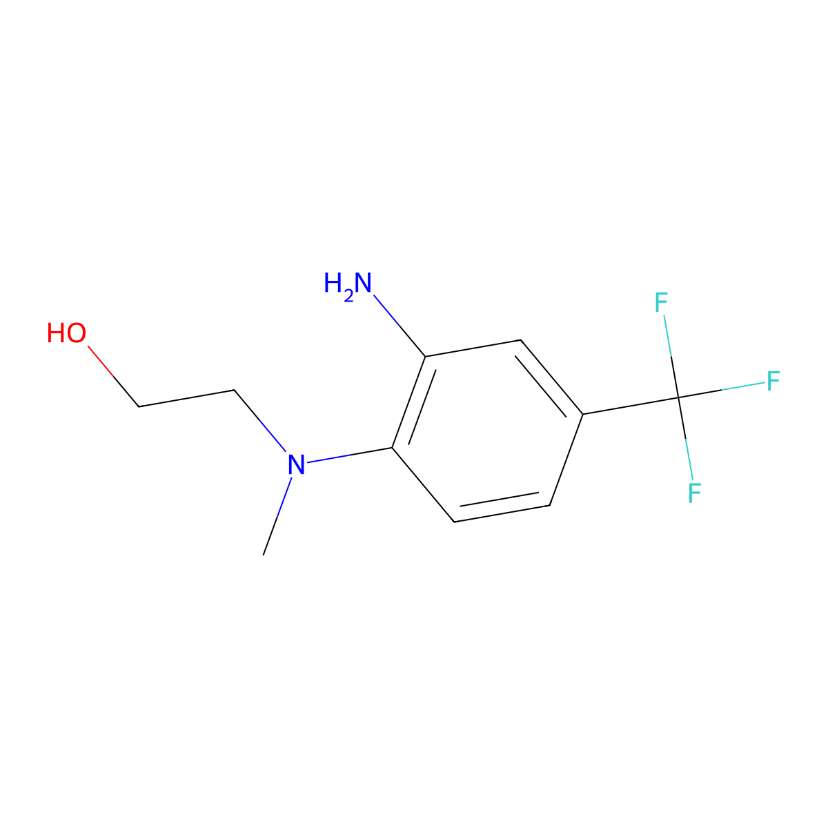 2-[2-Amino(methyl)-4-(trifluoromethyl)anilino]-1-ethanol molecular structure, CAS 1098343-69-1