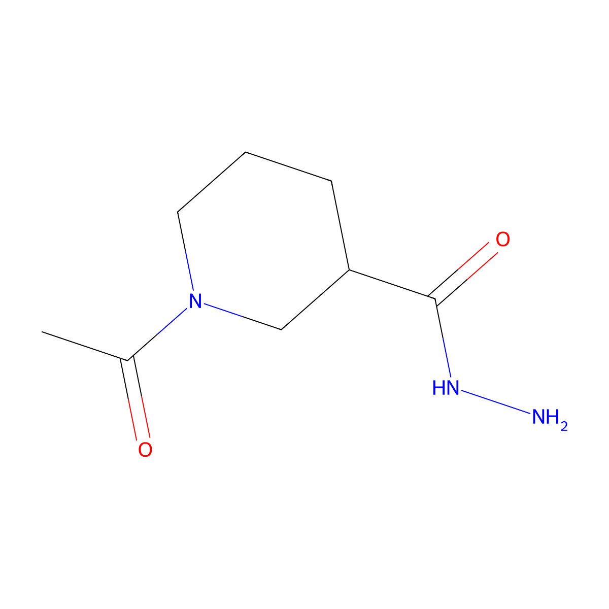 1-Acetylpiperidine-3-carbohydrazide molecular structure, CAS 1098343-82-8