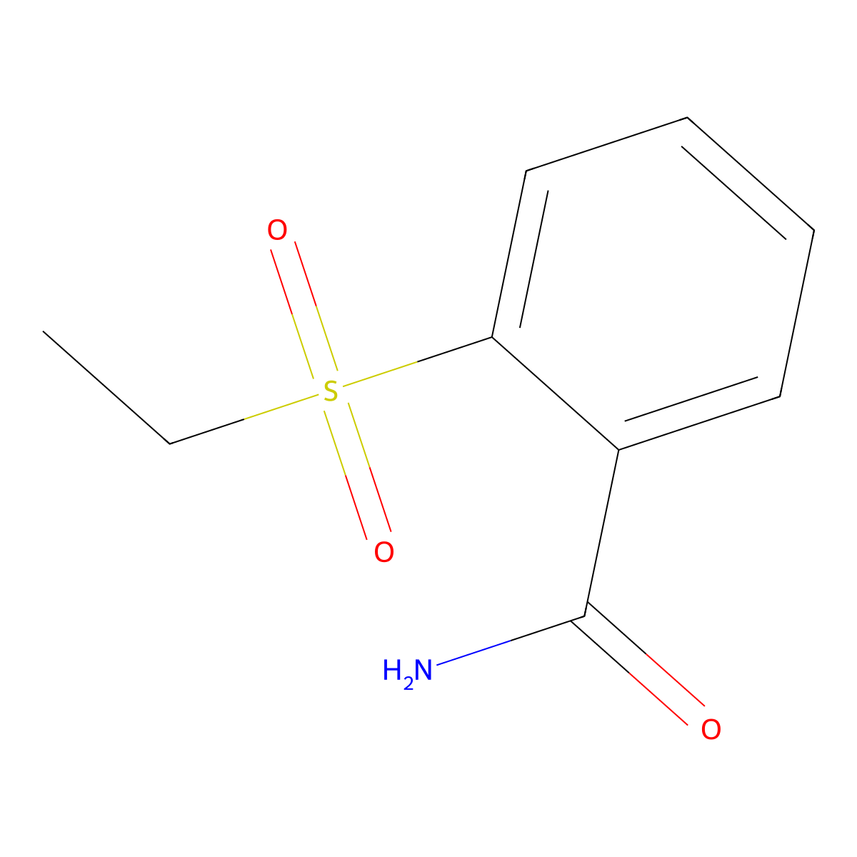2-(Ethylsulfonyl)benzamide molecular structure, CAS 1098345-45-9