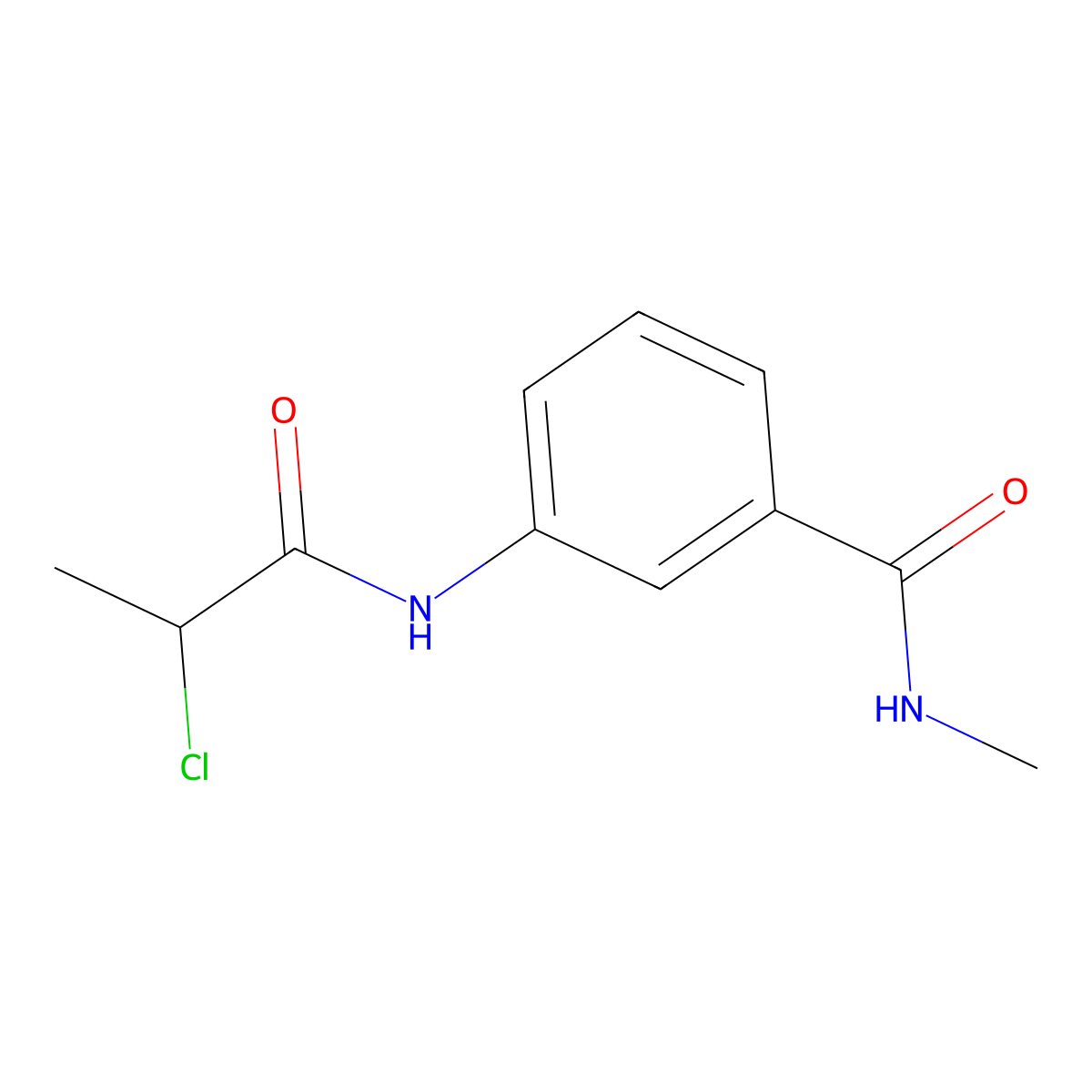 3-(2-chloropropanamido)-N-methylbenzamide molecular structure, CAS 1098346-34-9