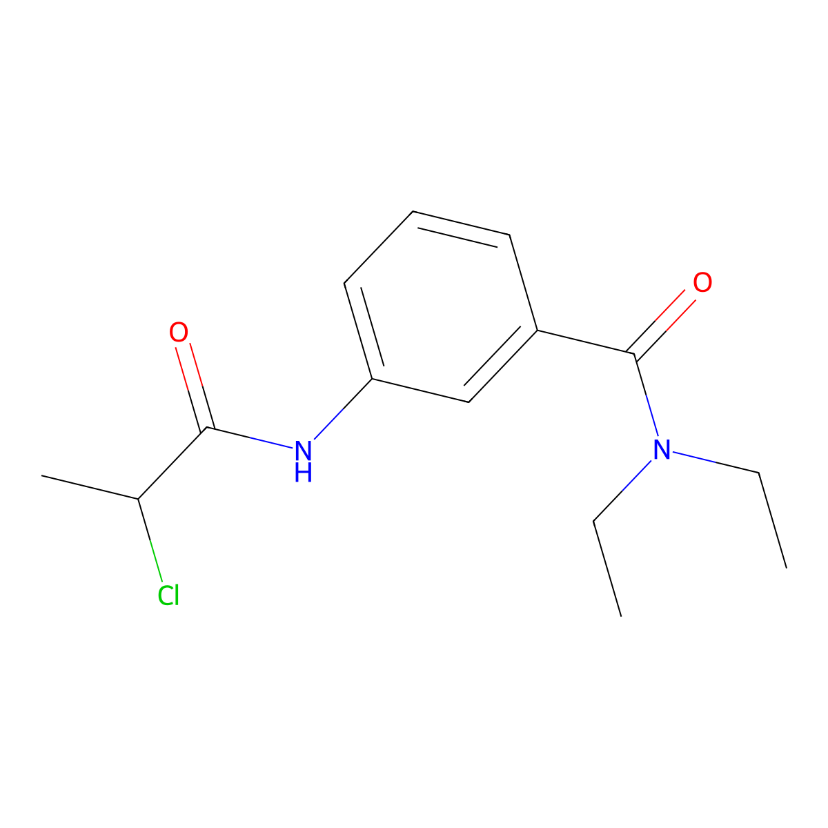 3-(2-chloropropanamido)-N,N-diethylbenzamide molecular structure, CAS 1098347-63-7