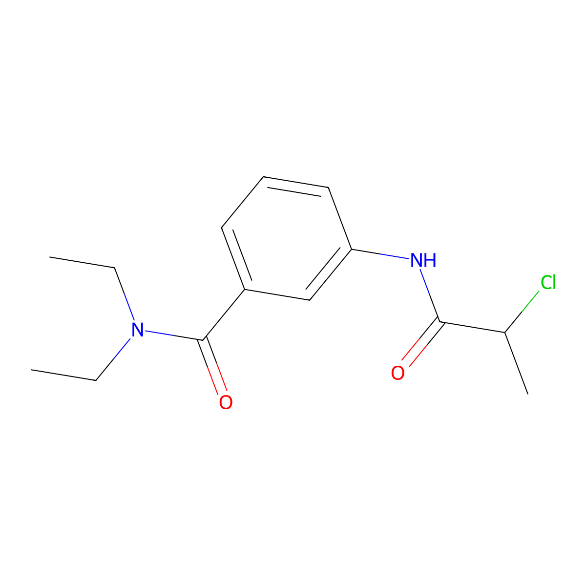 3-(2-chloropropanamido)-N,N-diethylbenzamide molecular structure, CAS 1098347-63-7