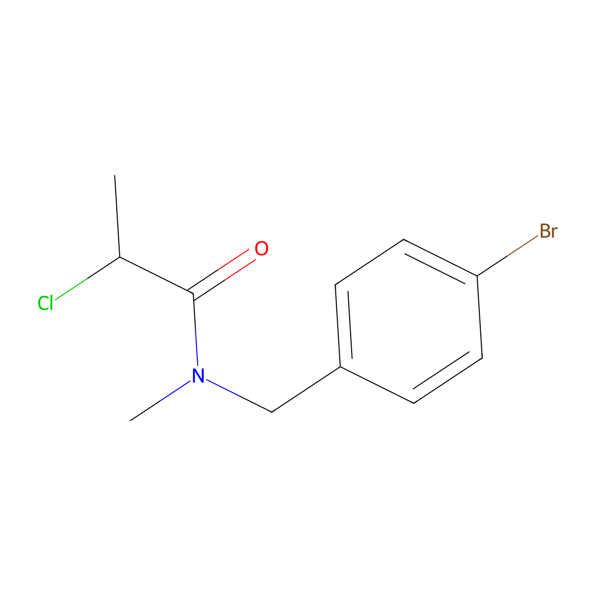 N-[(4-bromophenyl)methyl]-2-chloro-N-methylpropanamide molecular structure, CAS 1098347-69-3