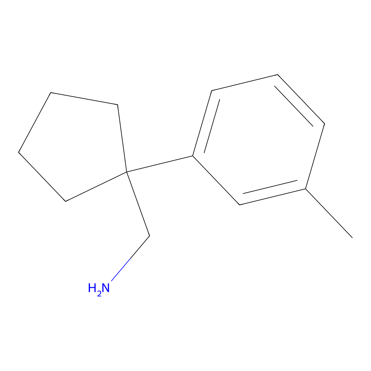[1-(3-Methylphenyl)cyclopentyl]methanamine molecular structure, CAS 1098349-30-4