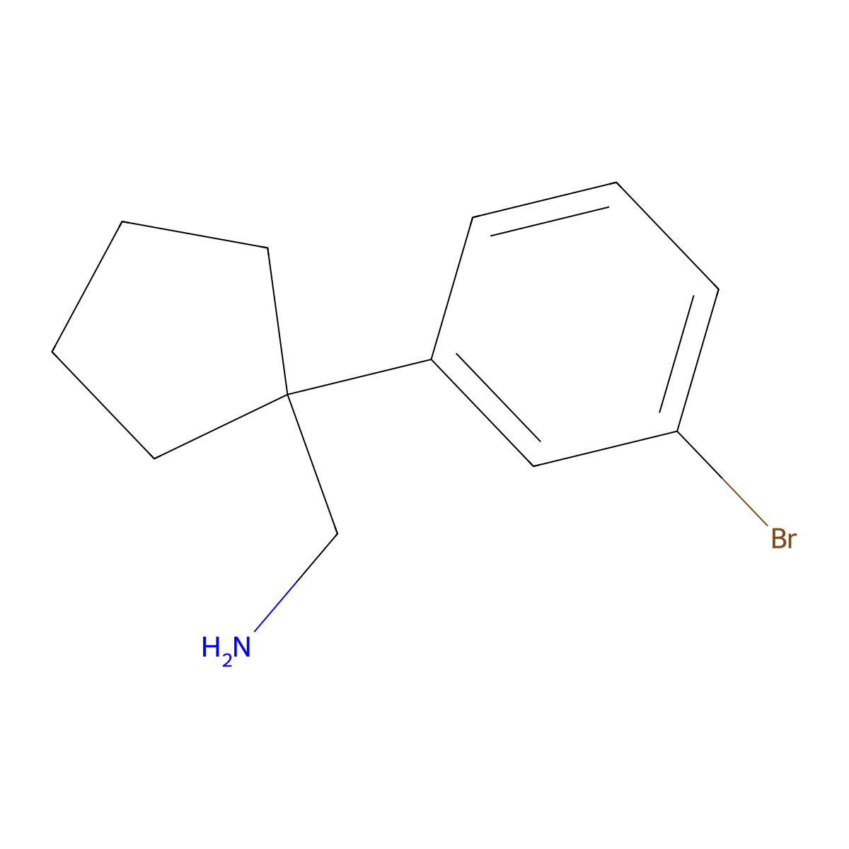 [1-(3-Bromophenyl)cyclopentyl]methanamine molecular structure, CAS 1098349-33-7