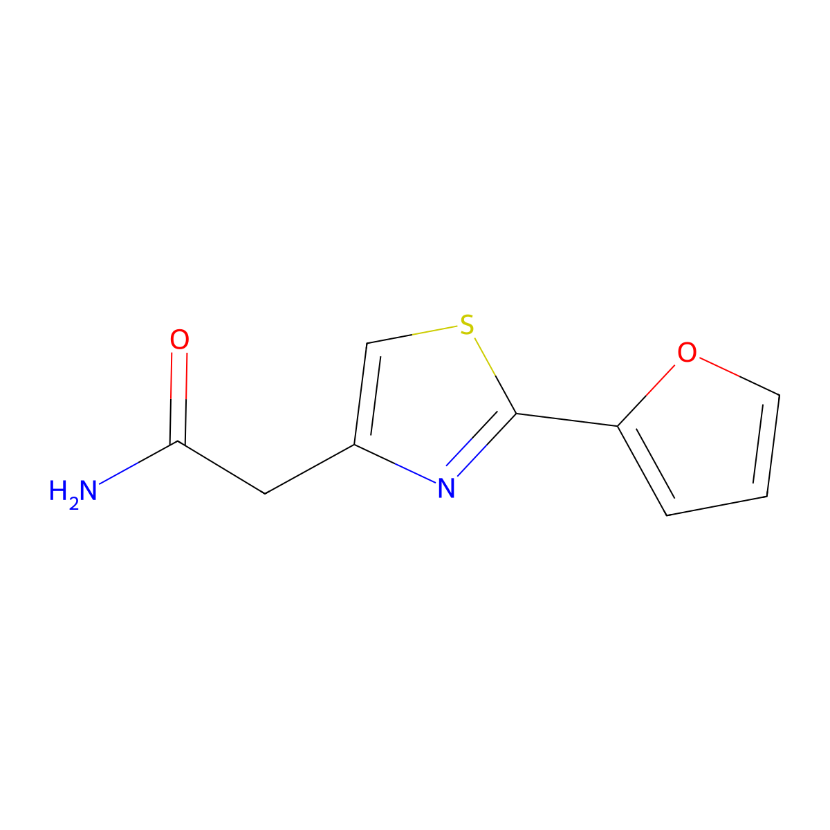2-[2-(Furan-2-yl)-1,3-thiazol-4-yl]acetamide molecular structure, CAS 1098349-47-3