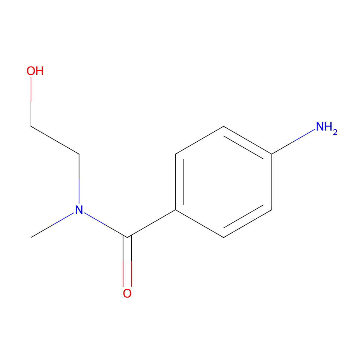 4-amino-N-(2-hydroxyethyl)-N-methylbenzamide molecular structure, CAS 1098351-02-0
