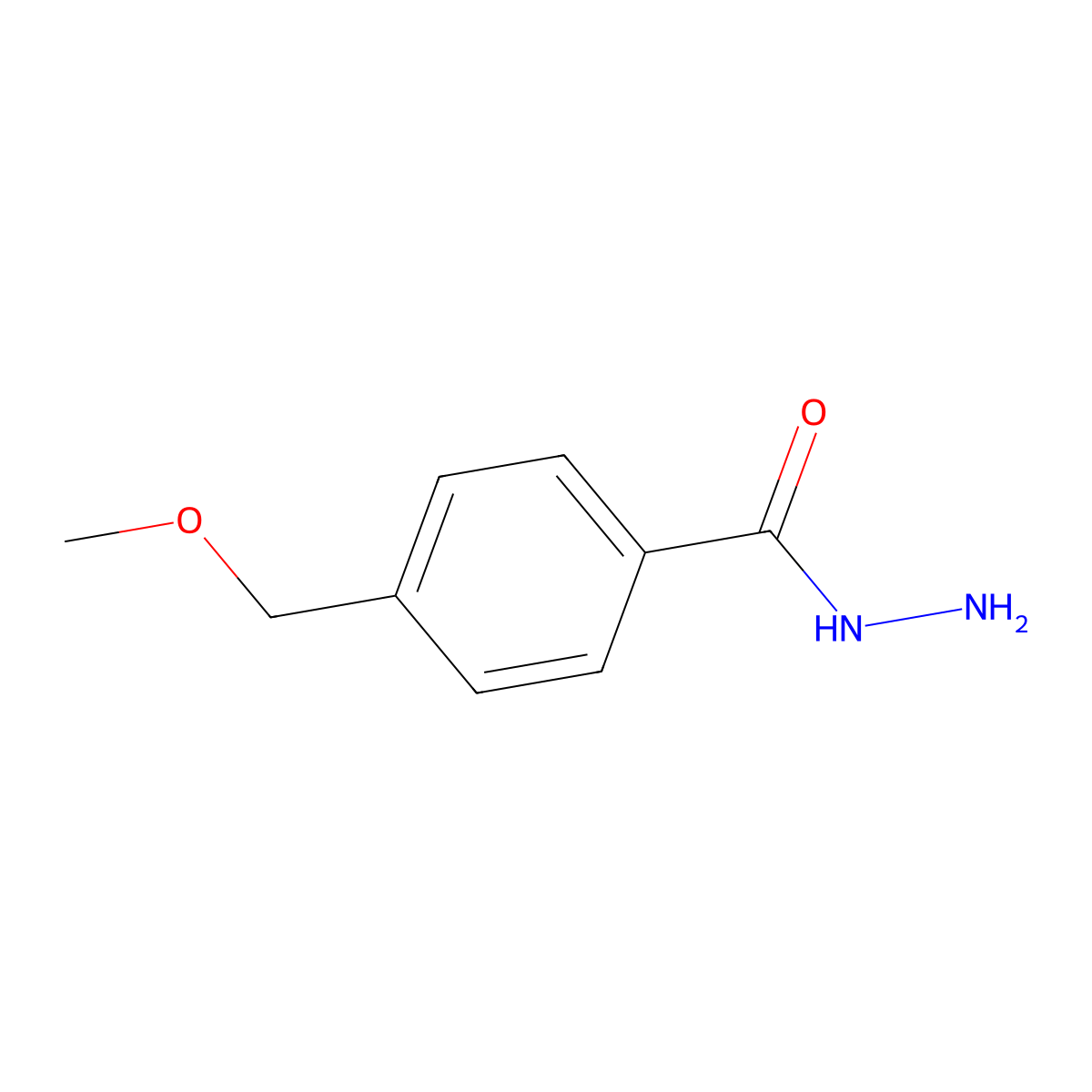 4-(Methoxymethyl)benzohydrazide molecular structure, CAS 1098351-03-1