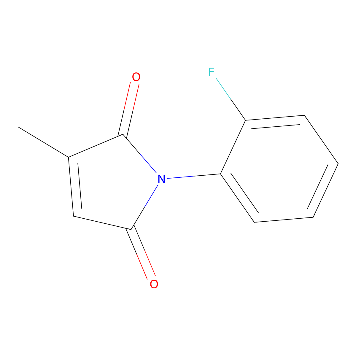 1-(2-fluorophenyl)-3-methyl-2,5-dihydro-1H-pyrrole-2,5-dione molecular structure, CAS 1098352-14-7